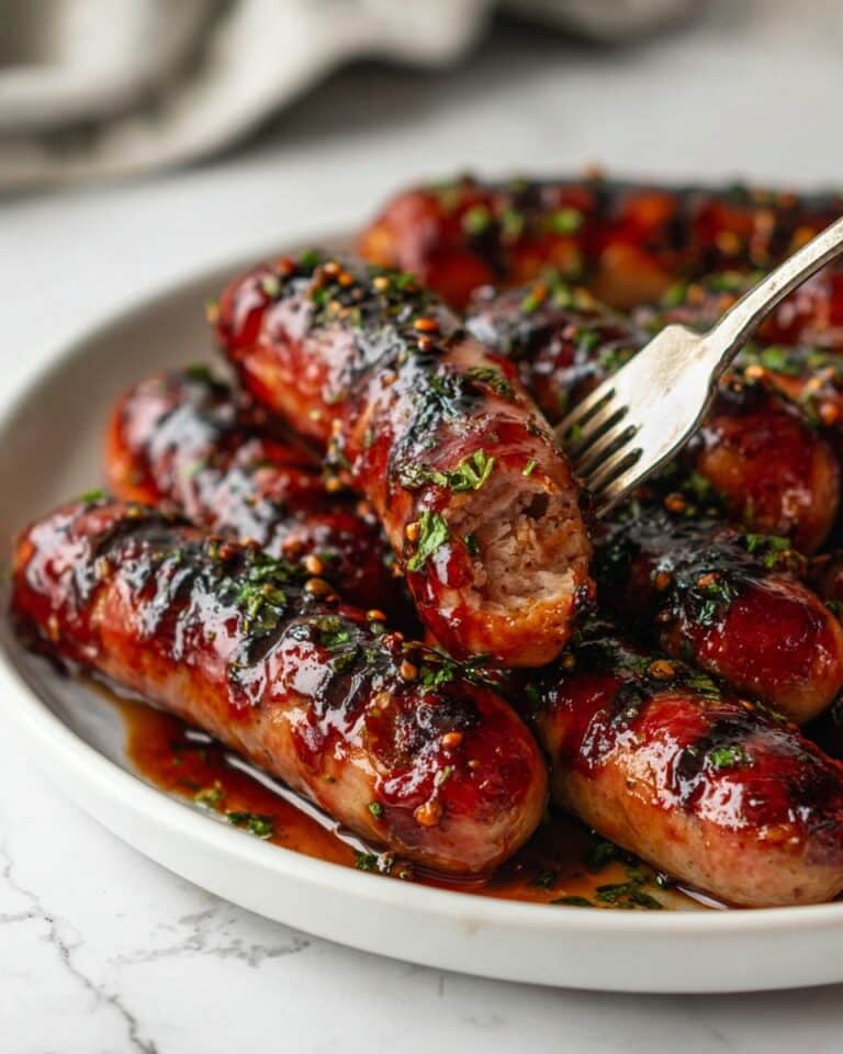 Christmas Party Sticky Pigs in Blankets Recipe