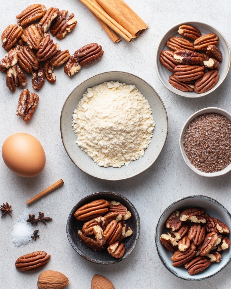 A festive box filled with a thick layer of sugar-coated, roasted nuts in various shades of brown. The nuts rest on crinkled brown parchment paper that lines the box. The box itself is white with colorful polka dots in red, green, and blue. Around the box are red ribbons and a red-and-white checkered fabric heart hanging from the corner. In the background is a white marbled surface. photo taken with an iphone --ar 4:5 --v 7