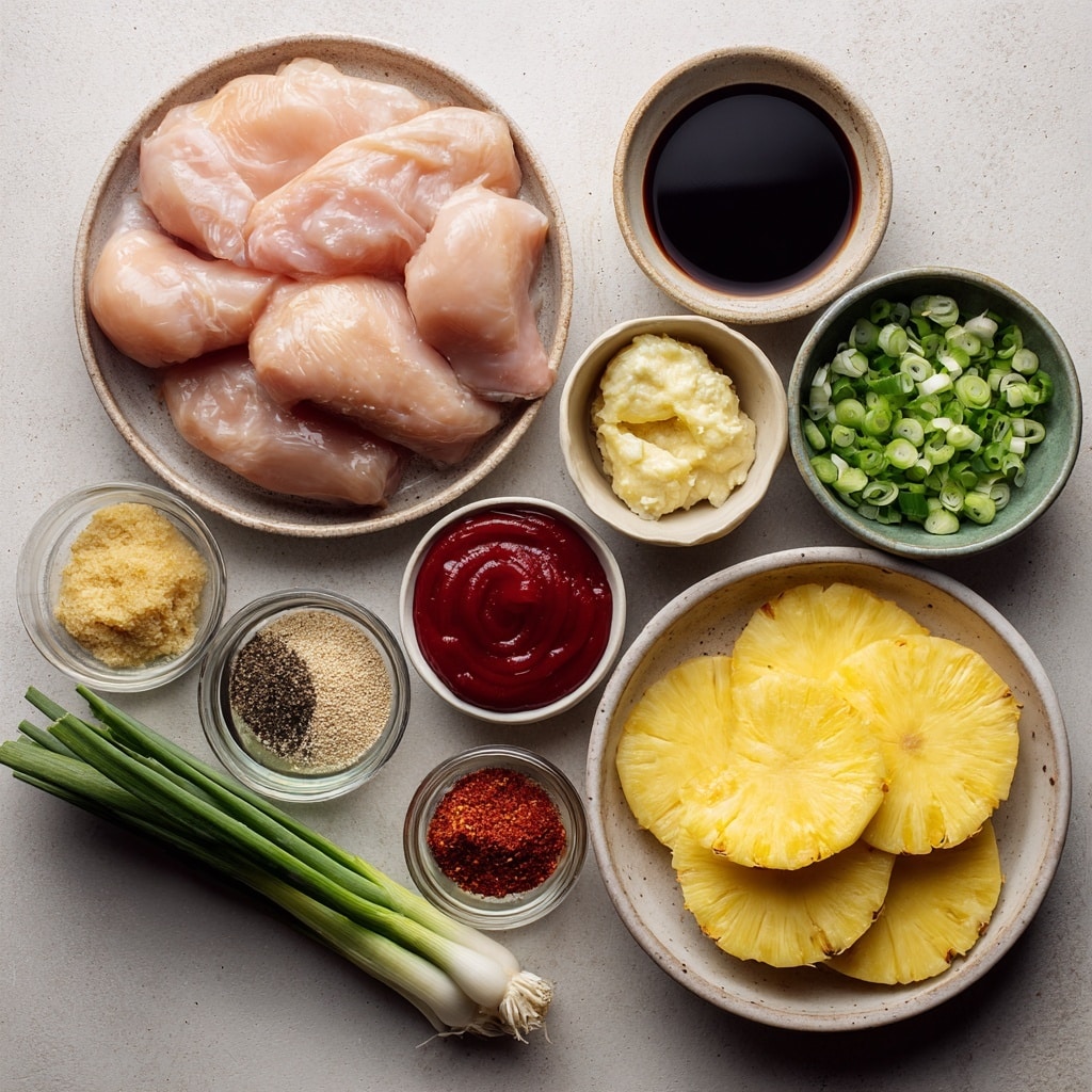 This image shows two white plates on a white marbled surface with a black and white cloth underneath. The plate at the bottom is filled with several pieces of grilled chicken thighs that are glazed with a shiny, dark brown sauce and have visible grill marks, creating textured, caramelized spots. The plate at the top right contains creamy macaroni salad with small curved pasta pieces coated in a pale yellow sauce, mixed with finely shredded carrot and topped with sliced green onions that add a fresh green color. Between the two plates, there is a wooden spoon with a rich brown smooth finish, and some green onions resting on a woven placemat. Photo taken with an iphone --ar 4:5 --v 7