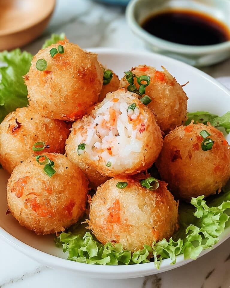 Crispy Shrimp Balls with Green Onion and Ginger Recipe