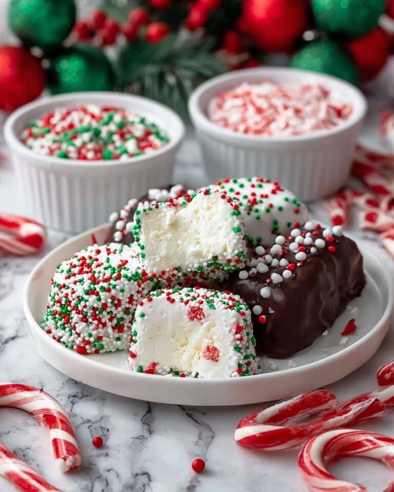 Festive Christmas Marshmallow Pops with Candy Cane Decorations Recipe