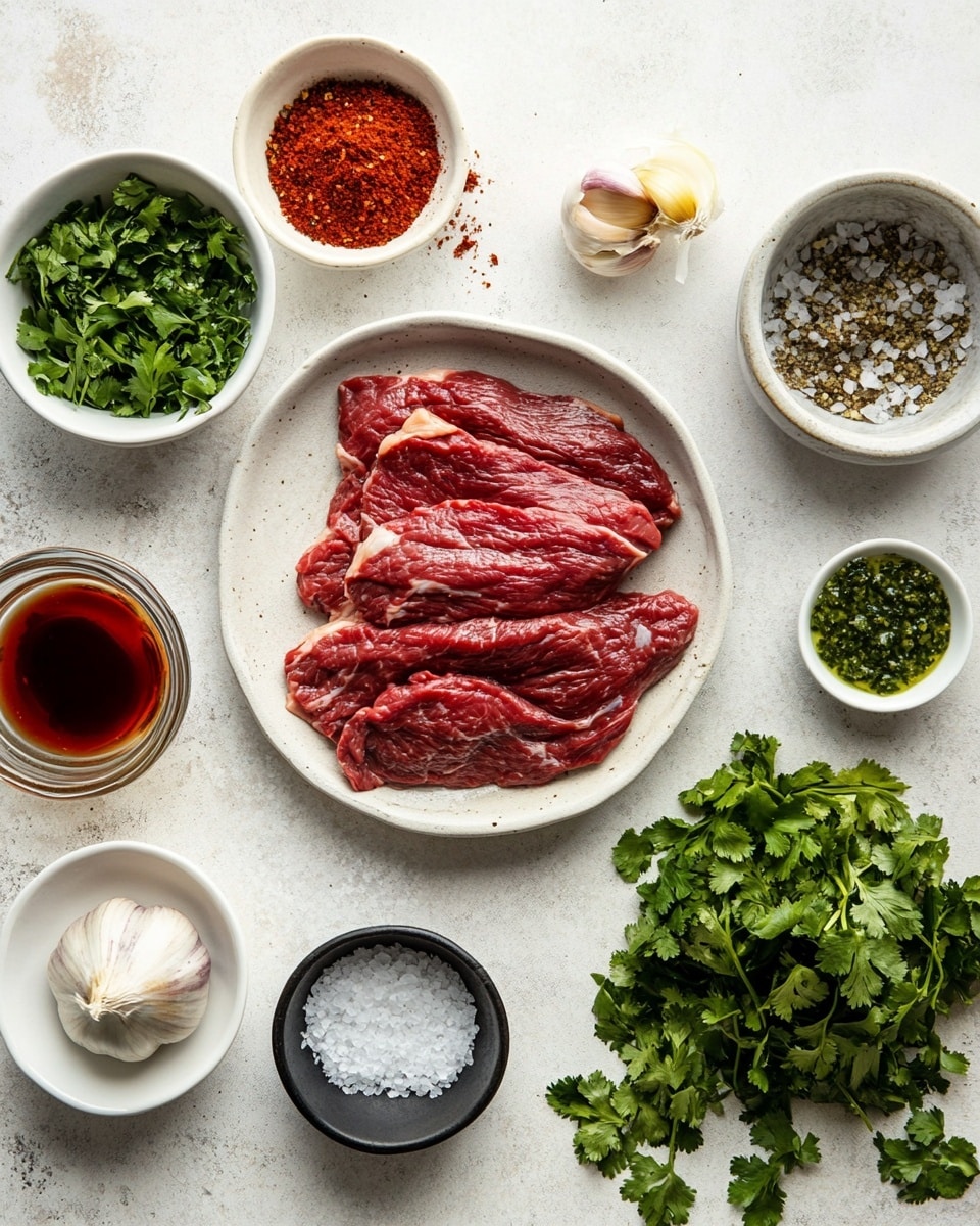 Christmas Flank Steak with Chimichurri Sauce Recipe - Recipe Image