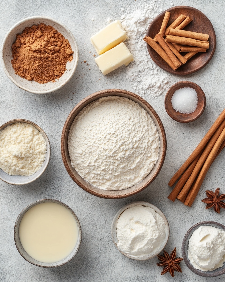 The image shows several mini cheesecakes arranged closely on a white plate. Each cheesecake has two layers: a bottom crumbly brown crust and a thick beige cheesecake layer on top. Swirls of white whipped cream are piped on each cheesecake, with light brown crumbs sprinkled on the cream. A small gingerbread man cookie with white icing details stands upright in the whipped cream on each mini cheesecake. The plate is placed on a white marbled surface with a white cloth that has a colorful red, blue, and brown pattern underneath. The background is softly blurred with more cheesecakes visible. Photo taken with an iphone --ar 4:5 --v 7