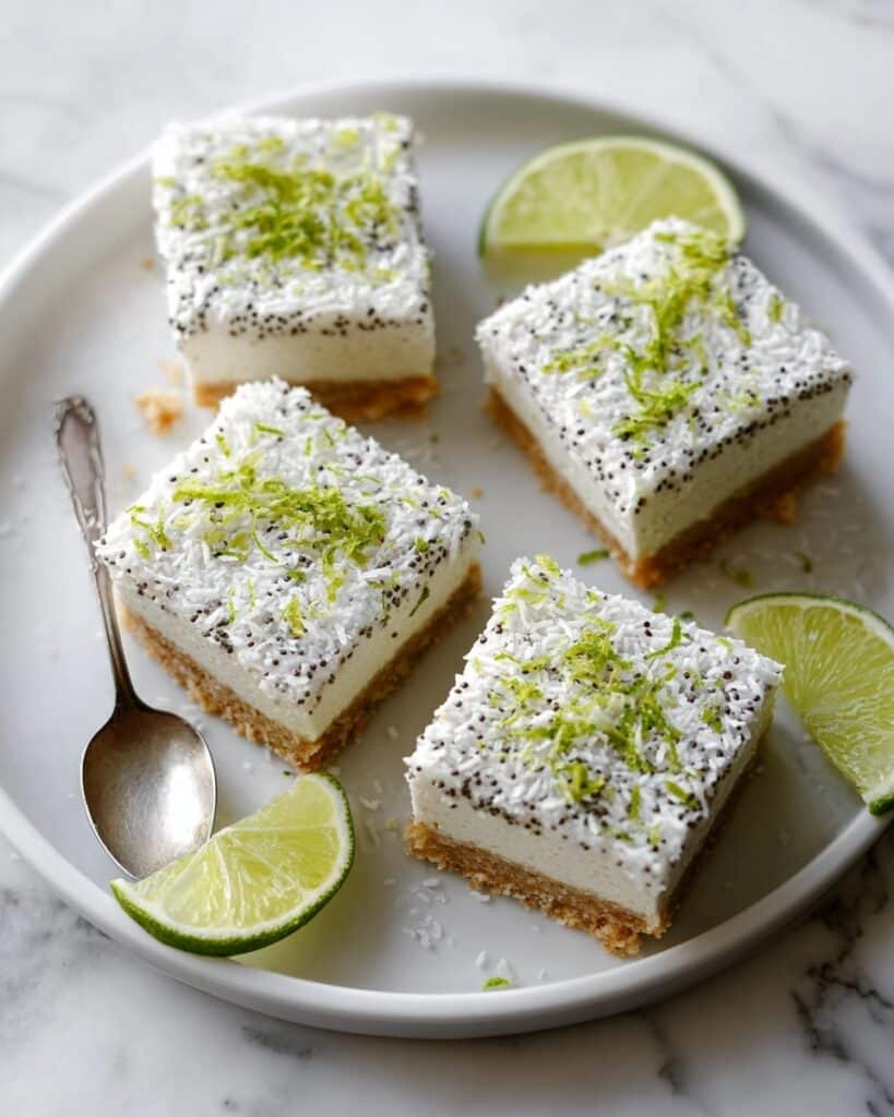 No-Bake Chia Pudding Bars with Zesty Coconut Lime Flavor Recipe