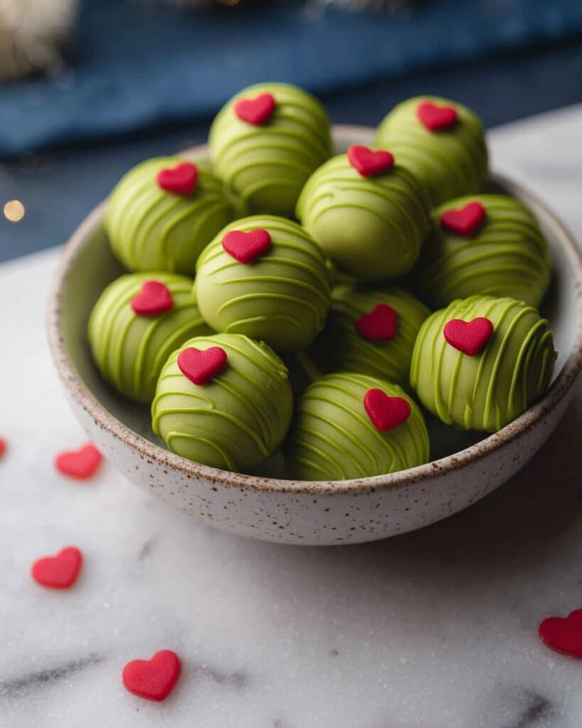 Grinch Oreo Balls with Red Velvet Oreos Recipe