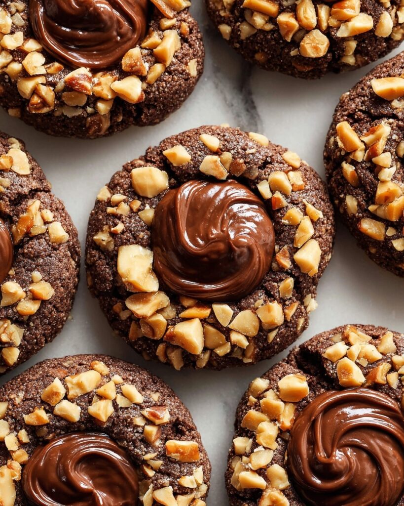 Chocolate Hazelnut Thumbprint Cookies Recipe