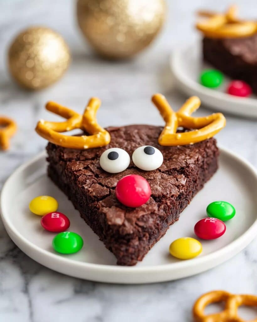 Reindeer Brownies Holiday Treat Recipe
