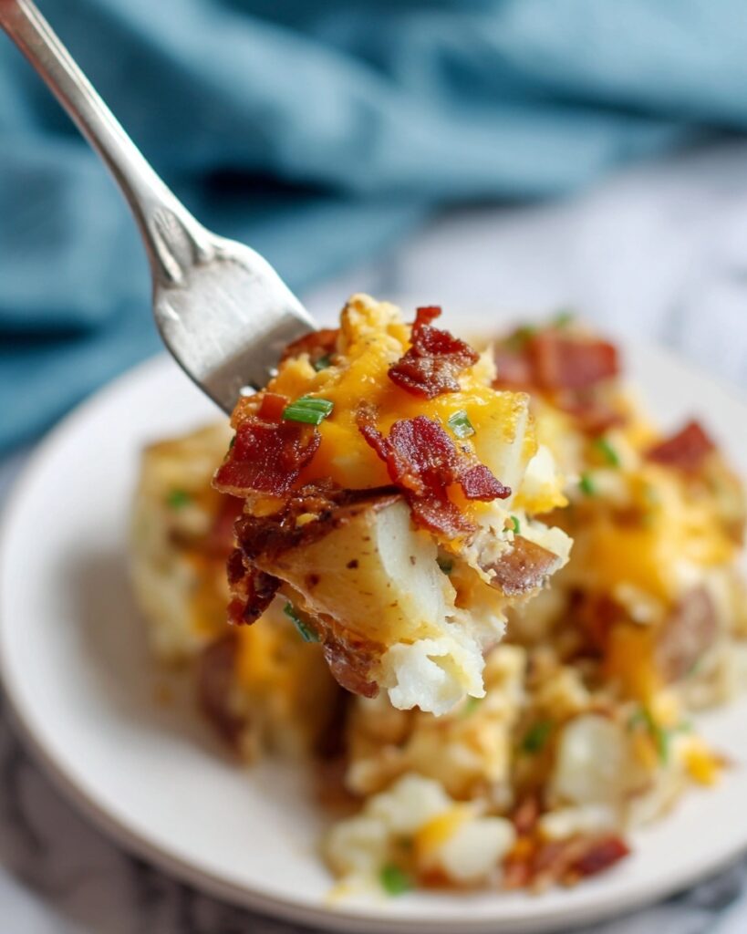 Cheesy Bacon Mashed Potato Casserole Recipe