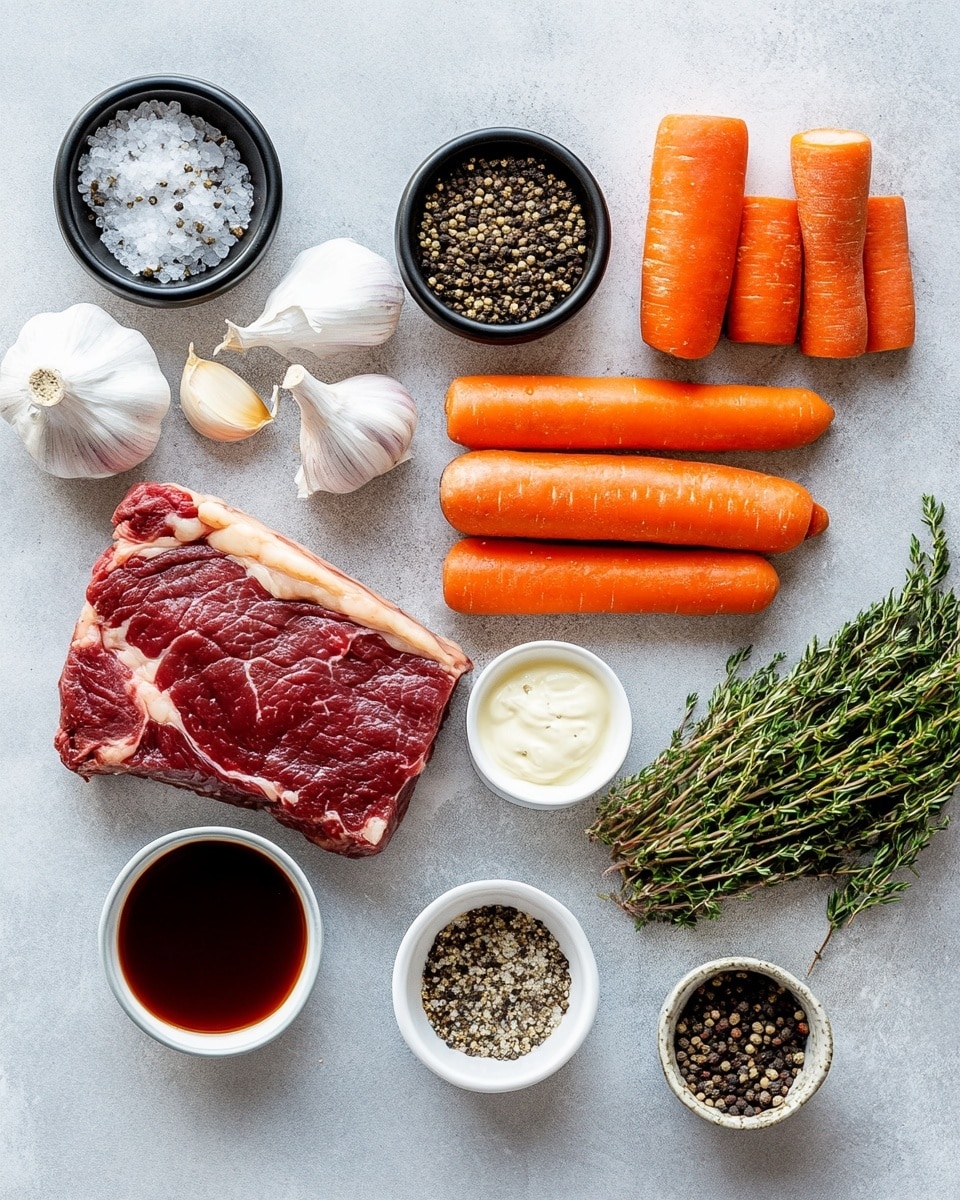 The image shows a large piece of cooked meat with a dark brown and crispy outer layer, placed on a wooden cutting board. The meat has a textured surface with visible seasoning and bits of herbs like rosemary on top. The wood grain of the cutting board adds a natural warm tone to the image. A small bunch of green rosemary sprigs is placed next to the meat, adding a fresh contrast to the deep brown colors. The background has a white marbled texture. photo taken with an iphone --ar 4:5 --v 7