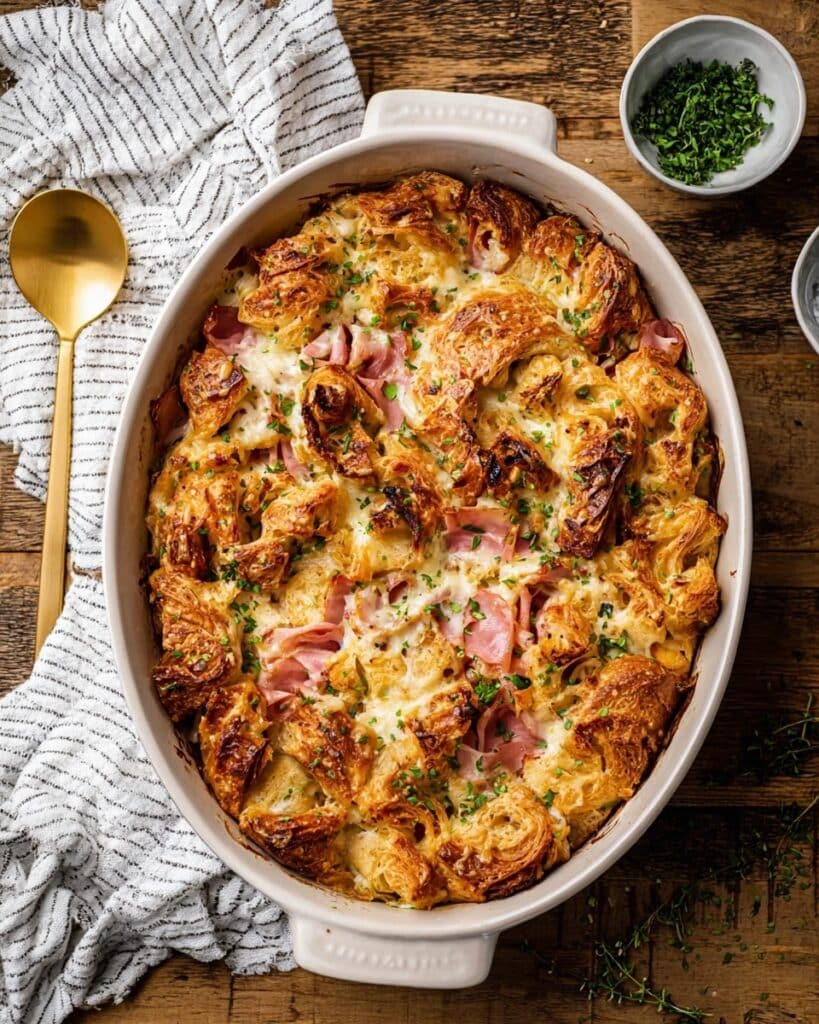 Ham and Cheese Croissant Bake Recipe