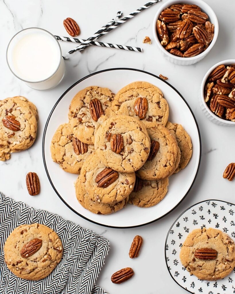 Butter Pecan Cookies with Toasted Pecans and Caramel Bits Recipe