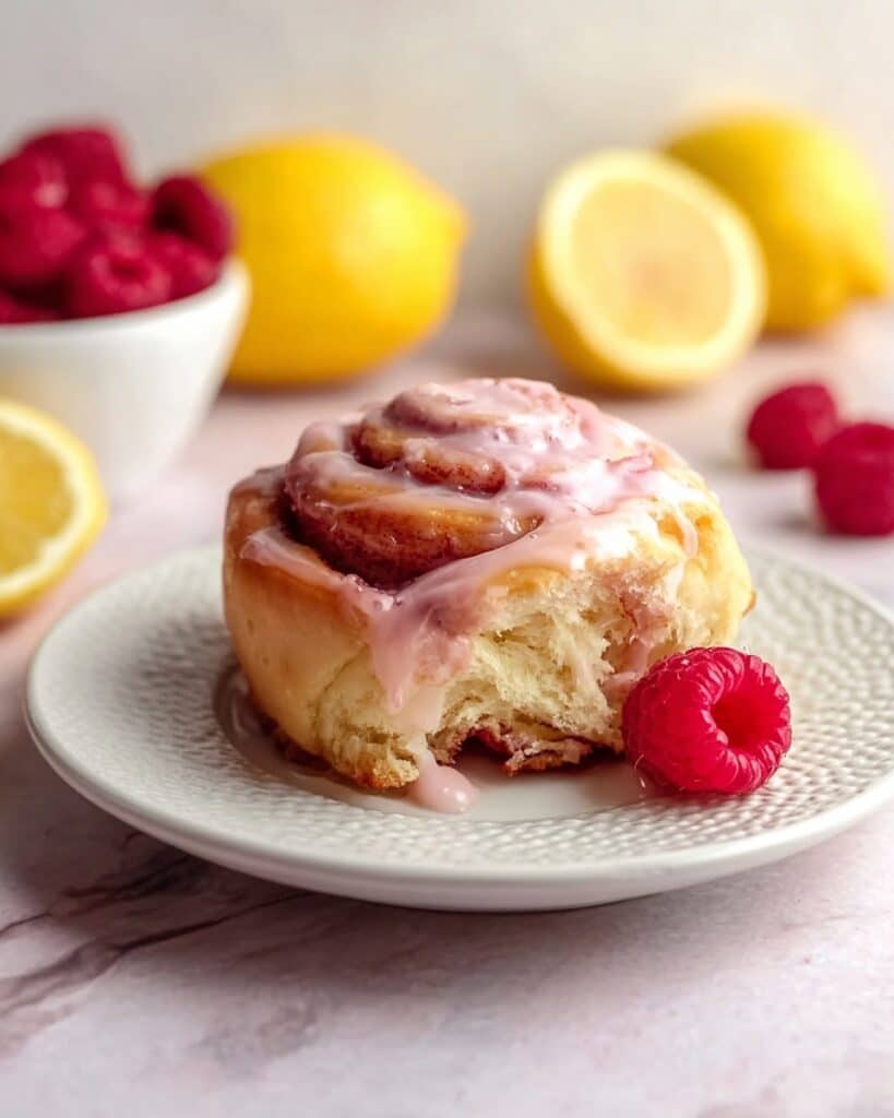 Lemon Raspberry Cinnamon Rolls Recipe