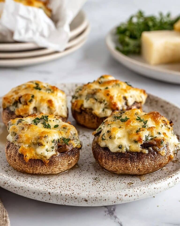 Spinach Dip Stuffed Mushrooms Recipe