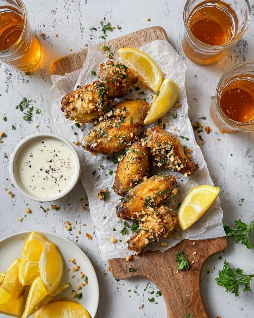 Lemon Garlic Parmesan Chicken Wings Recipe
