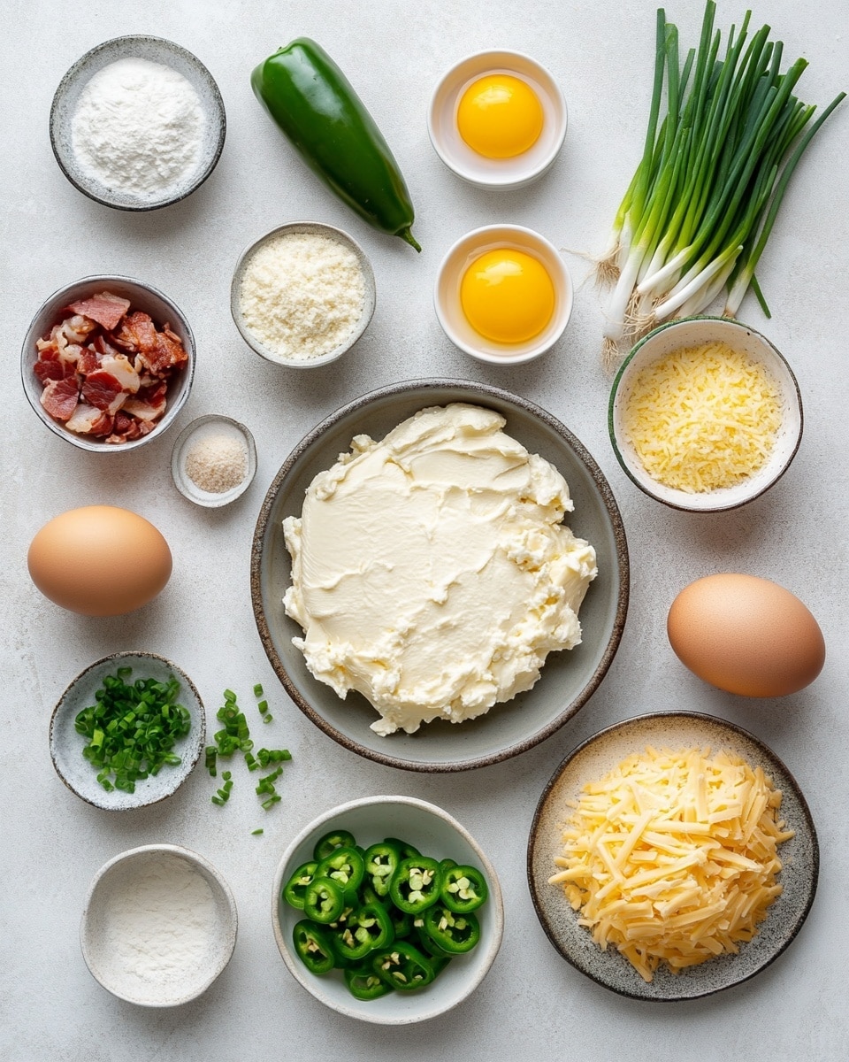 A white bowl filled with round, golden-brown balls that have a crunchy, crumb-covered outside. One ball is shown close up with a bite taken out, revealing a soft, creamy yellow inside with specks of green herbs and bits of red. The crunchy outer layer contrasts with the smooth, cheesy middle. Small green herb pieces are sprinkled on top of the balls for decoration. The bowl sits on a white marbled surface. photo taken with an iphone --ar 4:5 --v 7