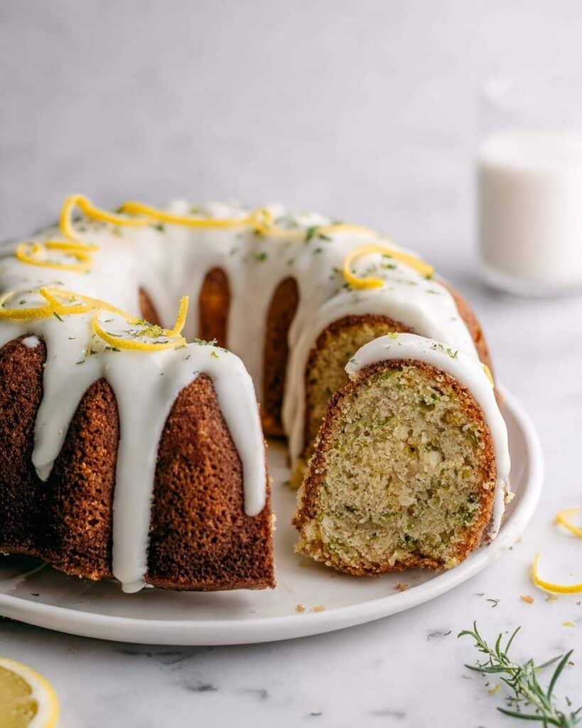 Lemon Zucchini Cake with Lemon Glaze Recipe