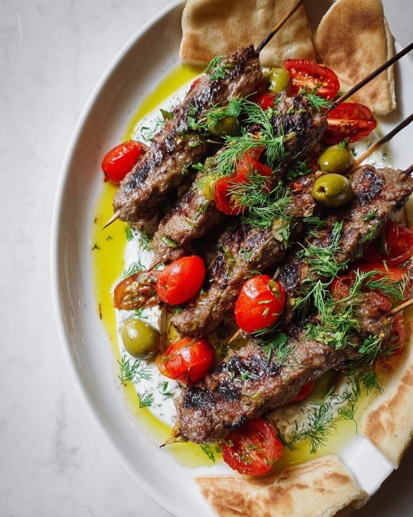 Kofta Kebab with Tzatziki and Pita Recipe