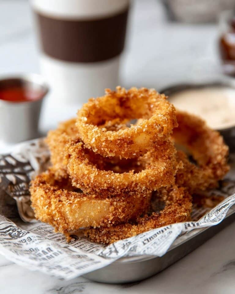 Fried Homemade Onion Rings Recipe