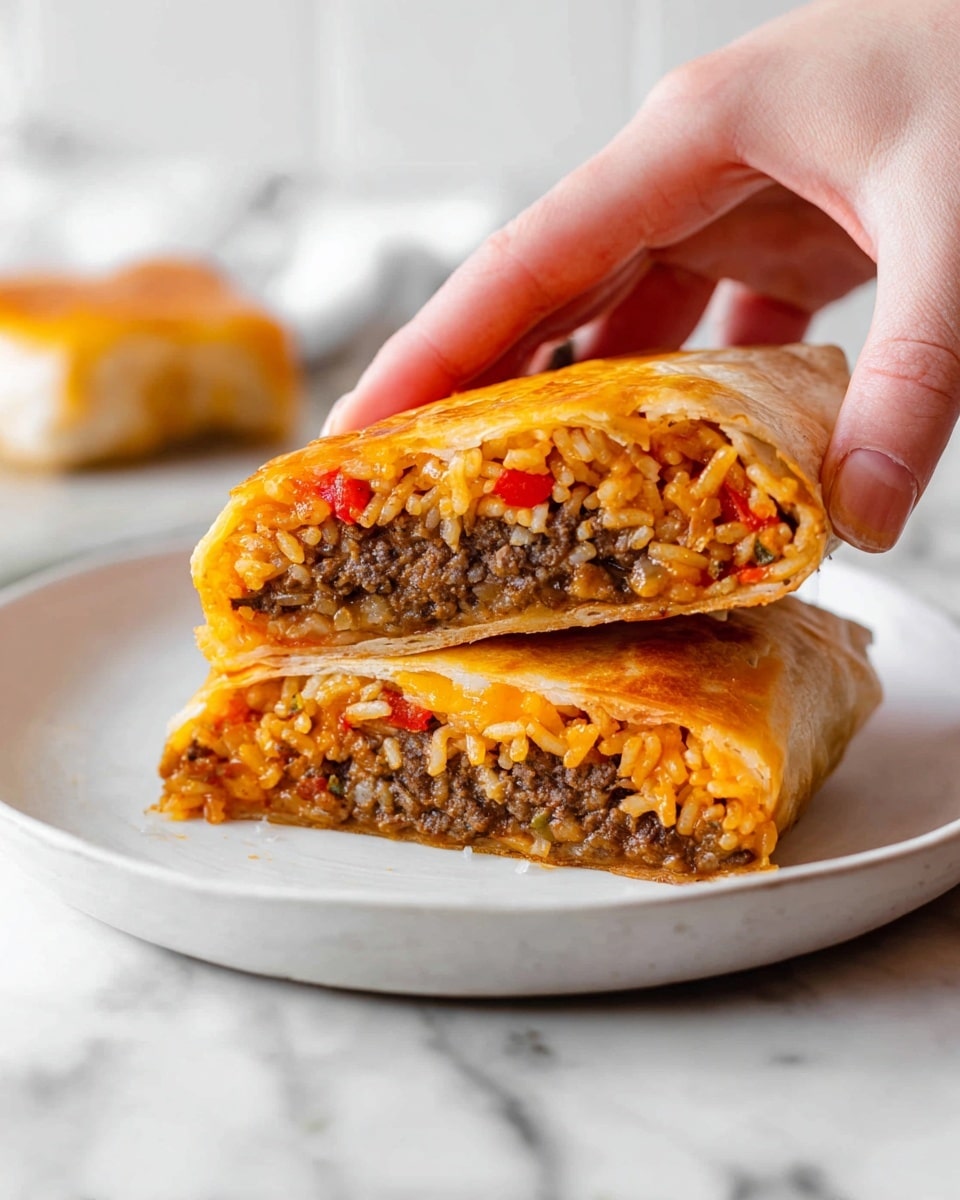 Grilled Cheese Burrito with Mexican Rice, Taco Meat, and Chipotle Mayo Recipe