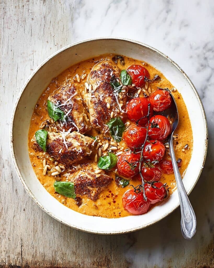 Creamy Red Pesto Chicken Recipe