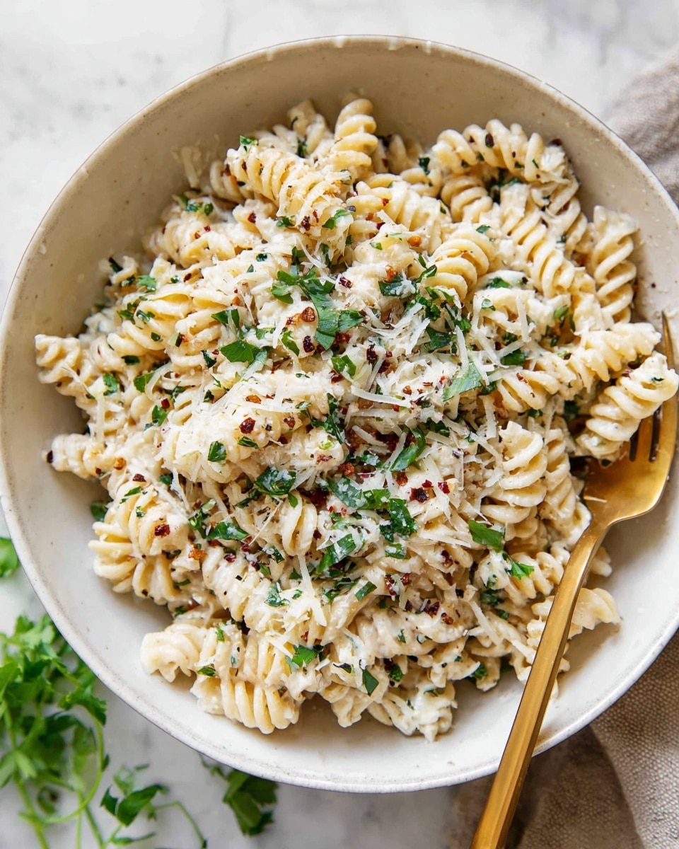 Cheesy Protein Pasta with Spinach Recipe