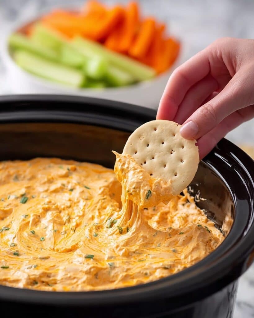 Creamy Buffalo Chicken Dip in Slow Cooker Recipe