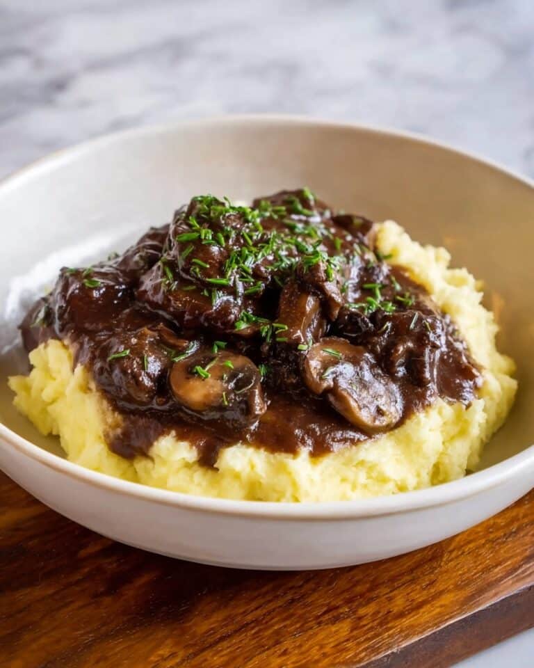 Beef Tenderloin Tips with Mushroom Gravy Recipe