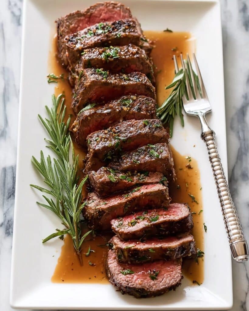 Smoked Beef Tenderloin with Herb Rub and Garlic Herb Butter Recipe
