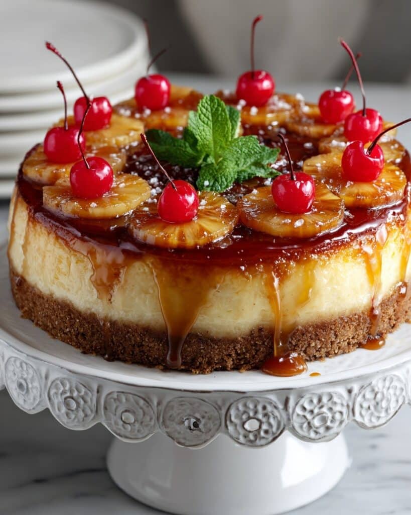 Pineapple Upside-Down Cheesecake Recipe