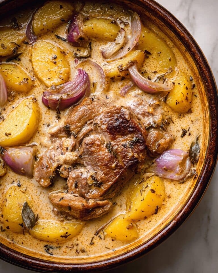 Apple Cider Braised Pork Shoulder with Apples and Herbs Recipe