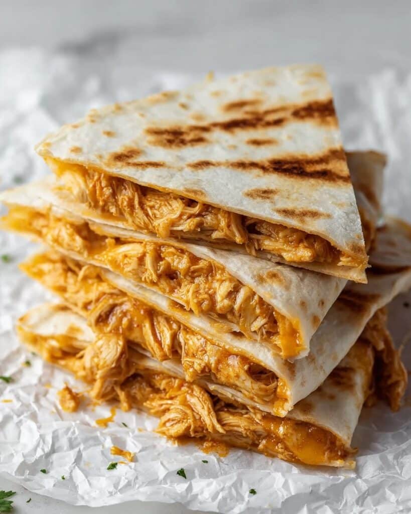 Crockpot Queso Chicken Quesadillas Recipe