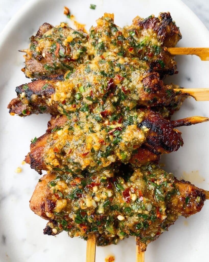 Garlic Parmesan Chicken Skewers Recipe