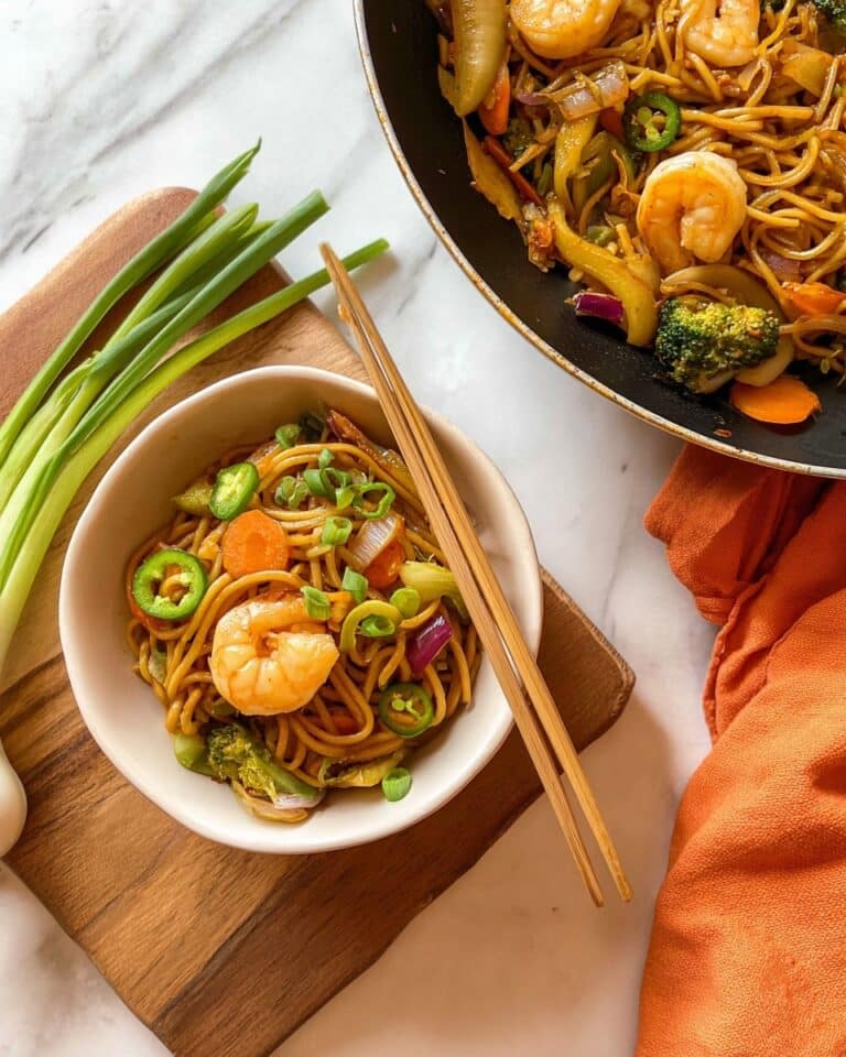 Yaki Udon with Shrimp Recipe
