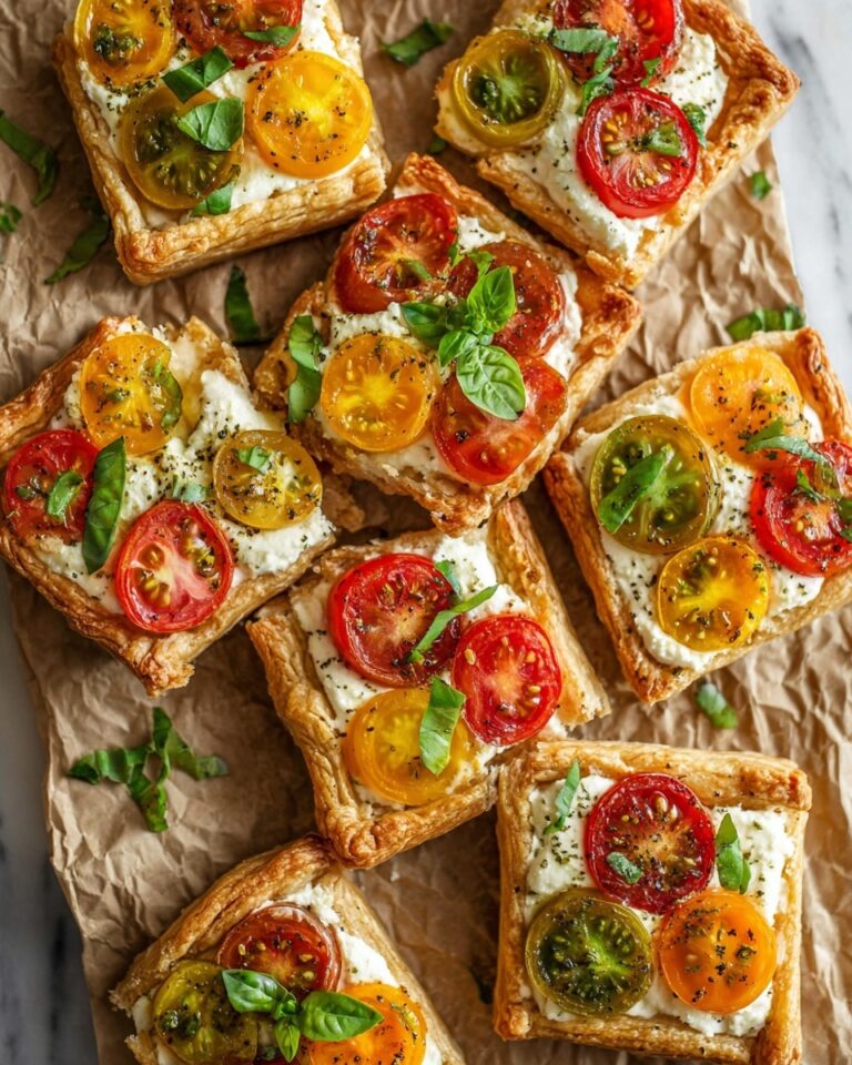 Tomato Tartlets with Puff Pastry and Ricotta Recipe