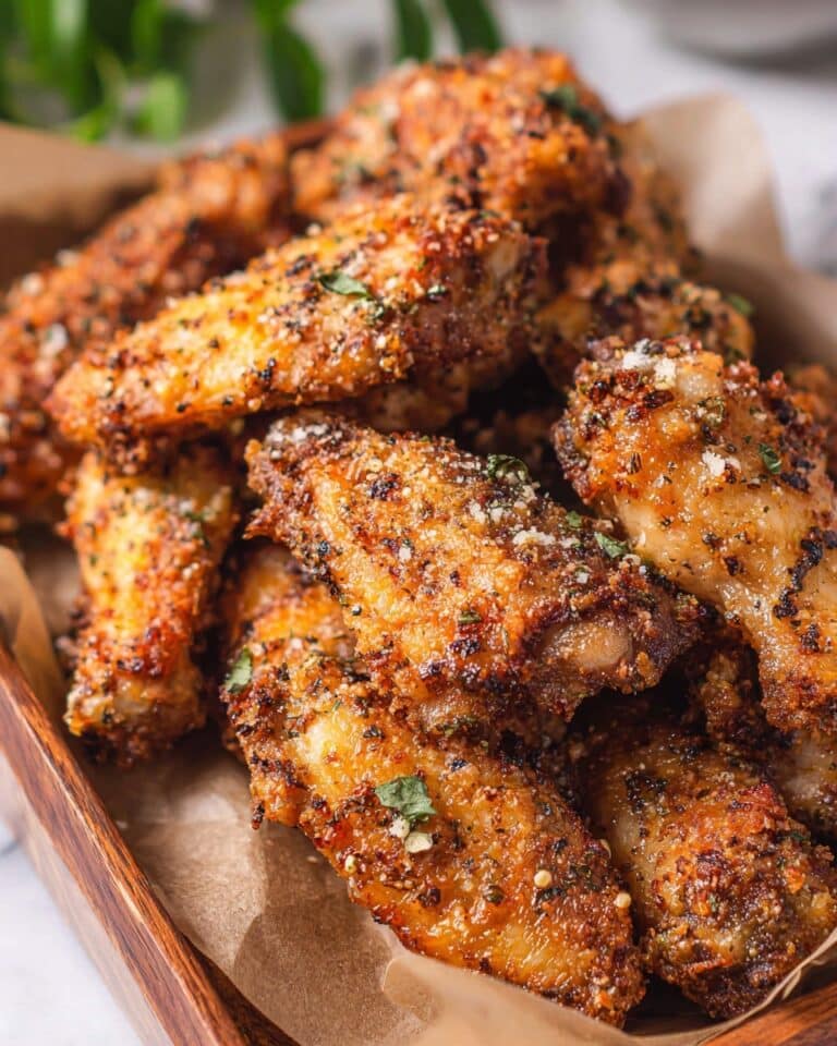 Garlic Parmesan Wings in Air Fryer Recipe
