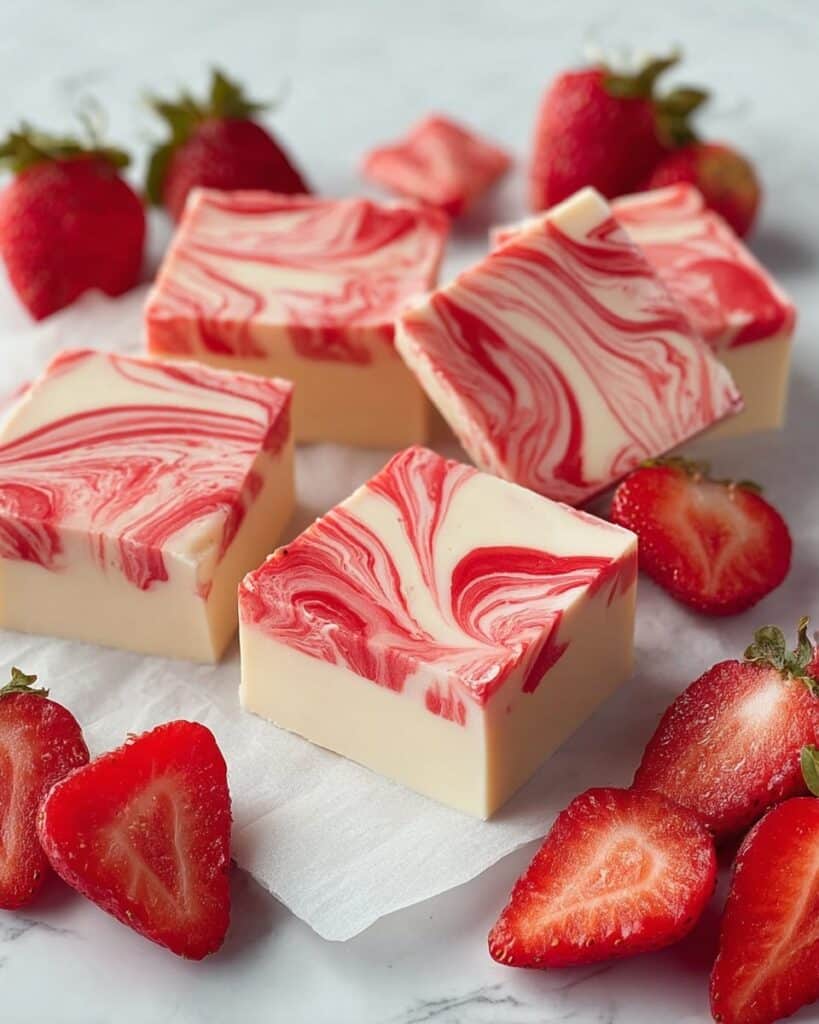 Strawberry Swirl Fudge Recipe