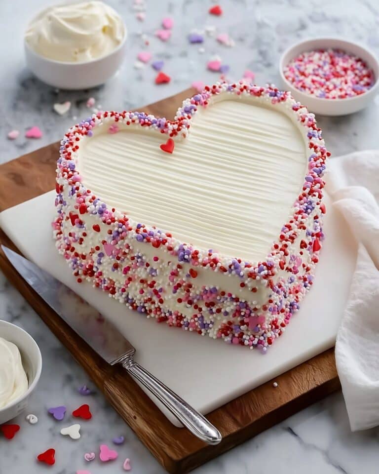 Heart Shaped Cocoa Cake with Cream Cheese Frosting Recipe