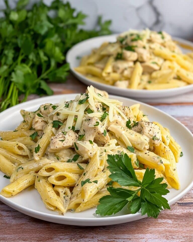 Healthy Garlic Parmesan Chicken Pasta Recipe