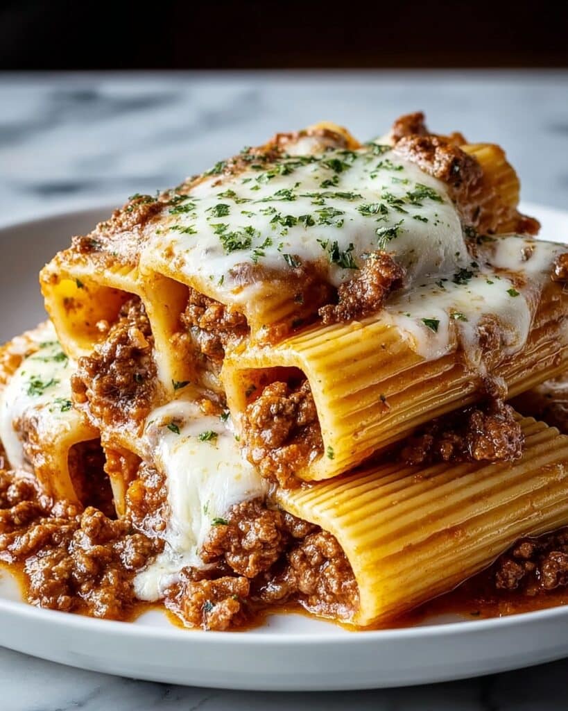 Baked Rigatoni Stuffed with Beef Ragu & Mozzarella Recipe