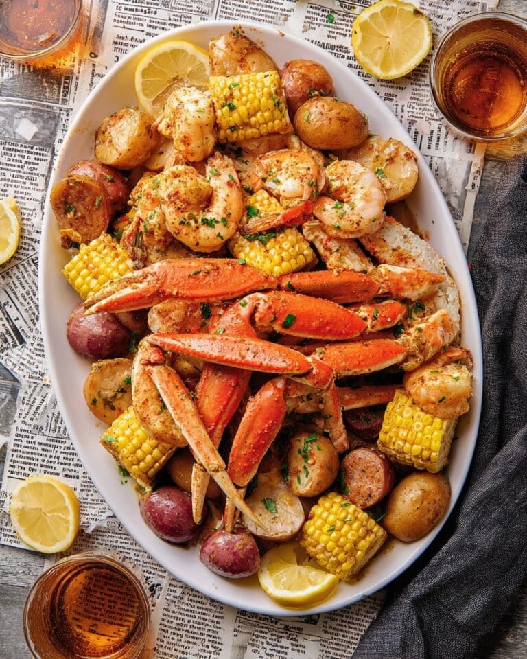 Cajun Seafood Boil with Garlic Butter Sauce Recipe