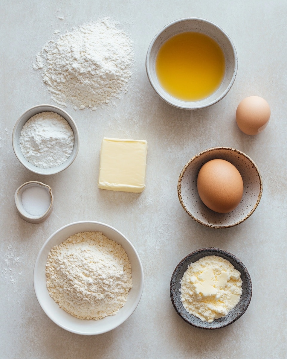 This is a close-up of two golden-brown fritters shaped like circular flowers resting on a thick layer of pale yellow creamy mashed potatoes inside a white, round bowl. The fritters are sprinkled with coarse sugar that sparkles, adding texture. Small green herb leaves are scattered on top of and around the fritters, giving a fresh touch. The mashed potatoes appear smooth and soft, slightly textured with a light shine and a bit of brown seasoning around edges. The bowl sits on a white marbled table surface. photo taken with an iphone --ar 4:5 --v 7