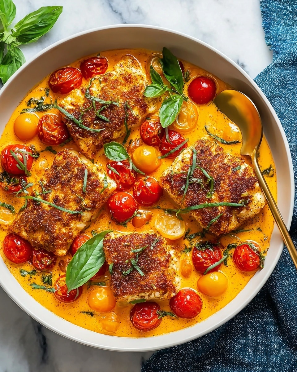 Quick Cod in Tomato Garlic Sauce Recipe