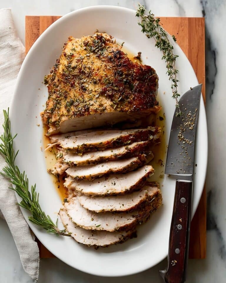 Juicy Herb-Infused Boneless Turkey Roast with Savory Gravy Recipe