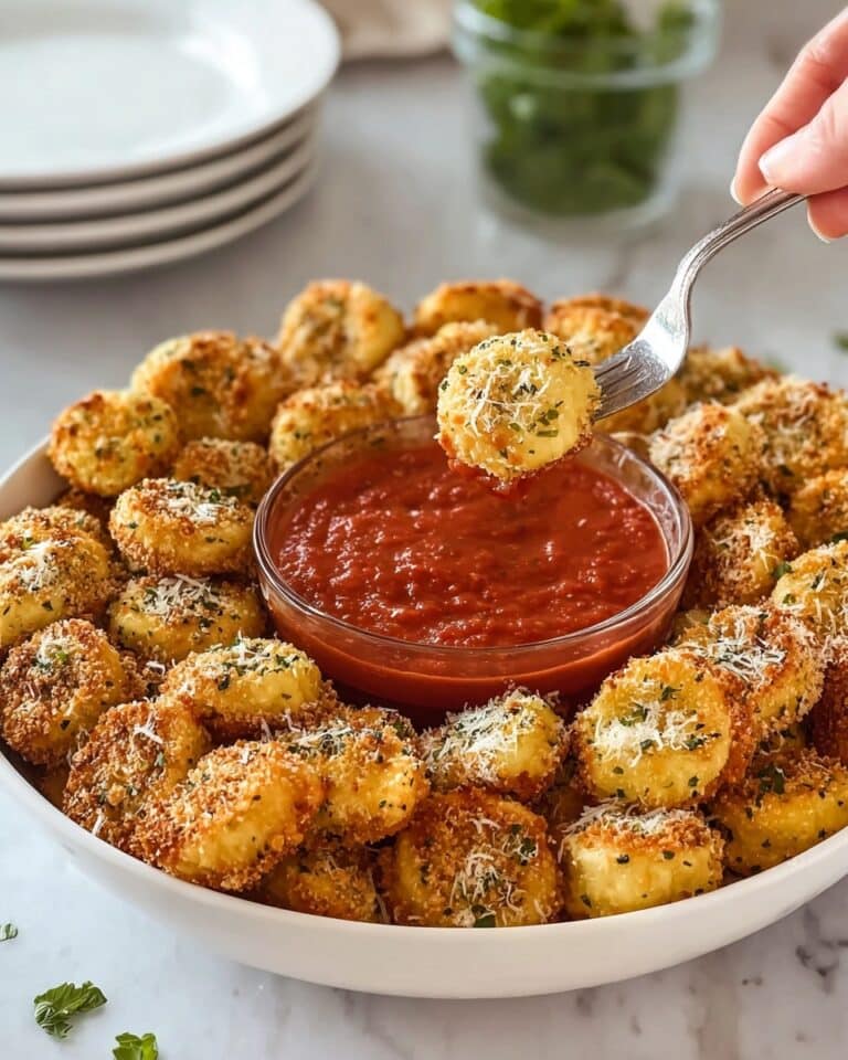 Crispy Baked Tortellini Bites with Marinara Dipping Sauce Recipe