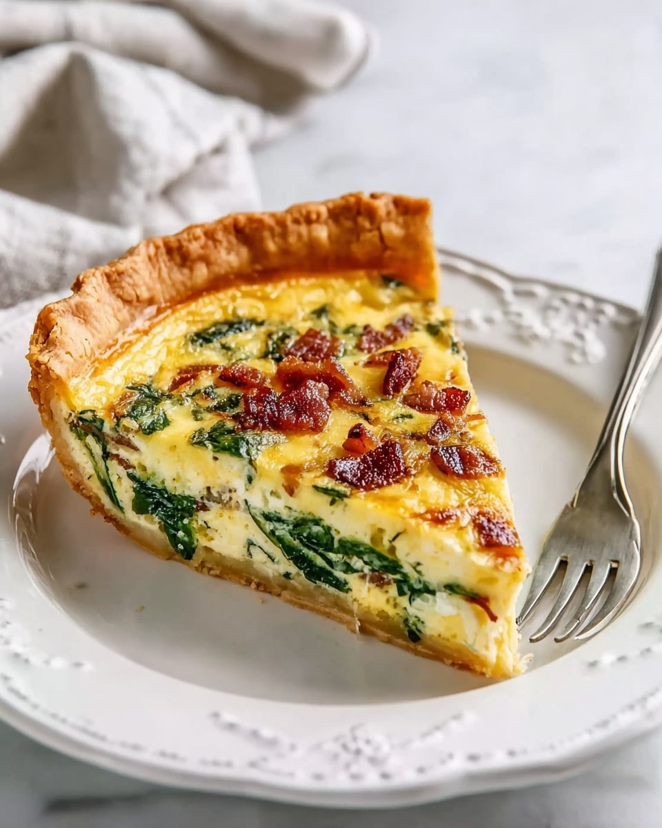 Cheese Spinach Bacon Quiche Recipe