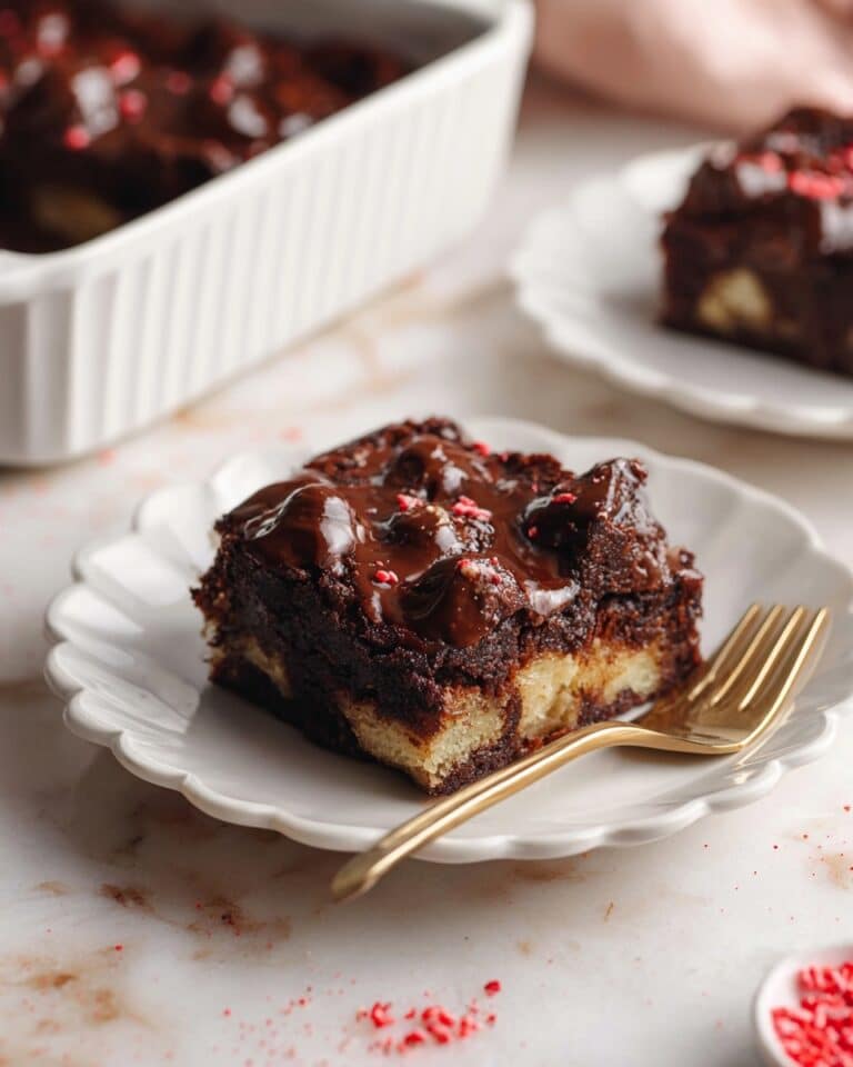 Dark Chocolate Bread Pudding with Optional Toppings Recipe