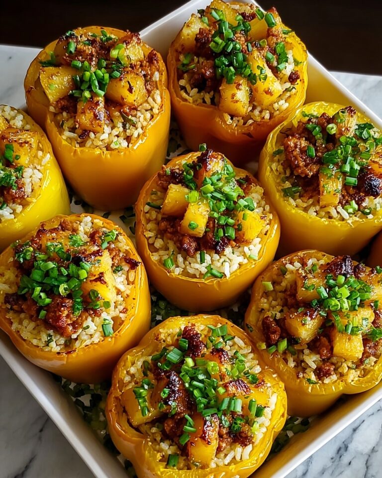Teriyaki Pineapple Chicken and Rice Stuffed Peppers Recipe