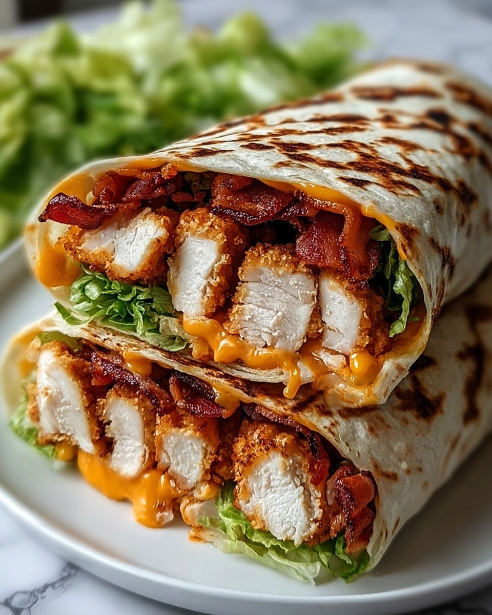 Crispy Chicken Bacon Wraps with Creamy Cheese Filling Recipe
