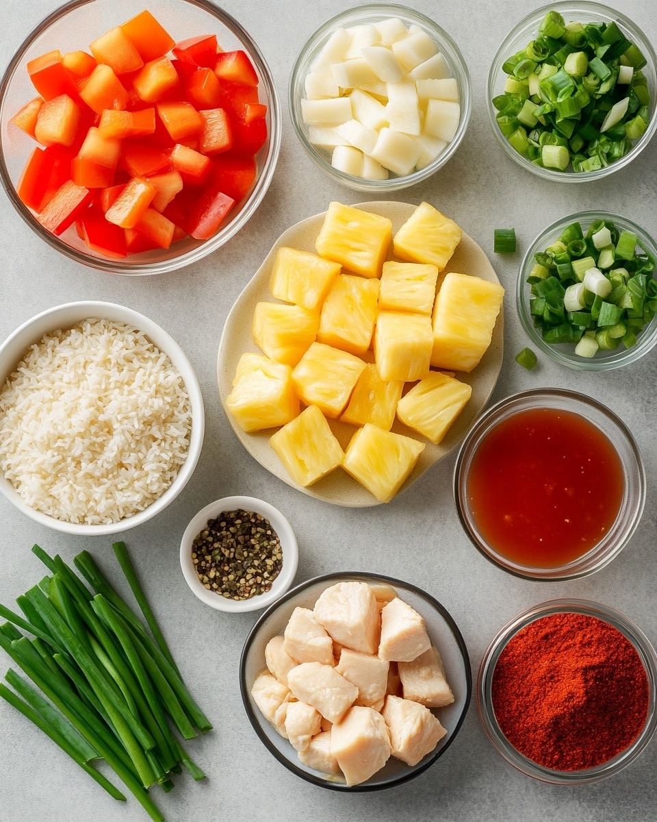 A close-up image of a black slow cooker filled with a colorful sweet and sour chicken dish. The dish has chunks of light brown cooked chicken mixed with bright yellow pineapple chunks, red bell pepper pieces, and some green bell pepper pieces, all coated in a shiny reddish-orange sauce. A wooden spoon scoops a mixture of these ingredients from the slow cooker, showing the glossy texture of the sauce and vibrant colors of the vegetables and pineapple. The background is a white marbled texture. Photo taken with an iphone --ar 4:5 --v 7