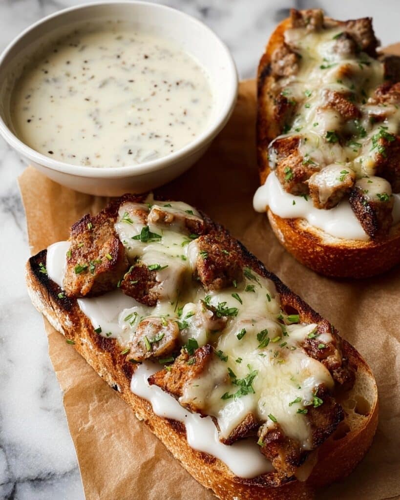 Blackened Chicken Alfredo Garlic Bread Recipe